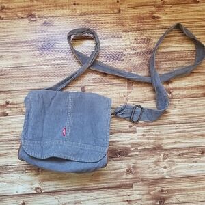 Levi’s Corduroy Gray Purse Handbag Crossbody 90s Y2K Vintage Small Boho